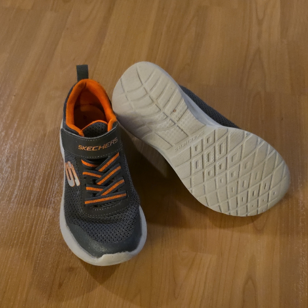 Skechers Kids' Charcoal and Tangerine Sneakers